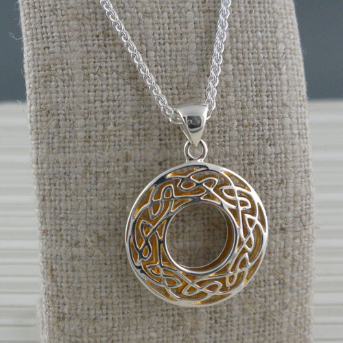 Celtic Window to the Soul Small Round Pendant
