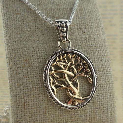 Celtic Tree of Life Pendant 10K and Silver