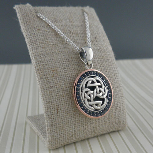 Celtic Knot with Sapphires &amp; 10K Rose Gold