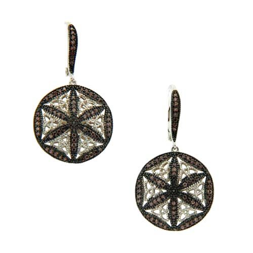 Night and Day Star Trinity Knot Earrings