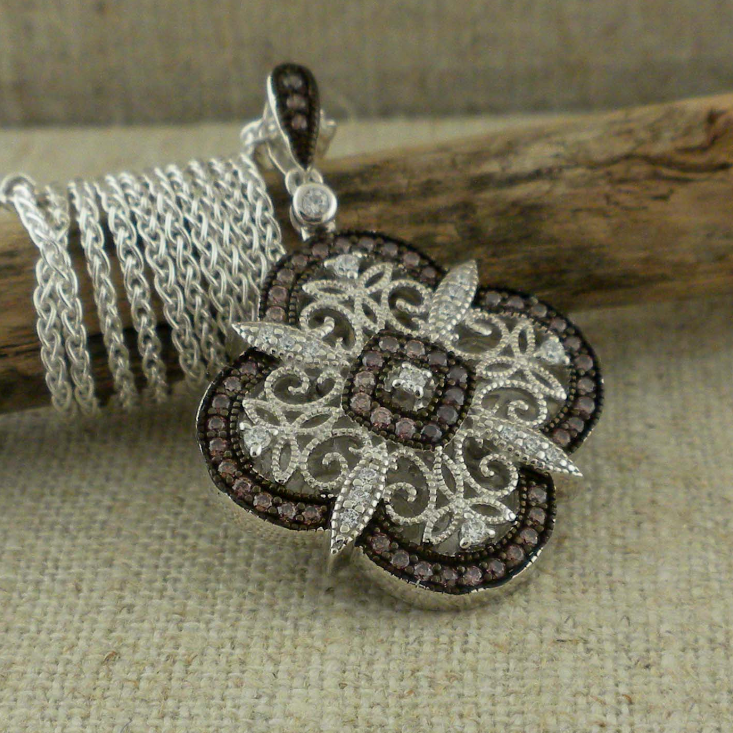 Night and Day Scalloped Celtic Knot Pendant