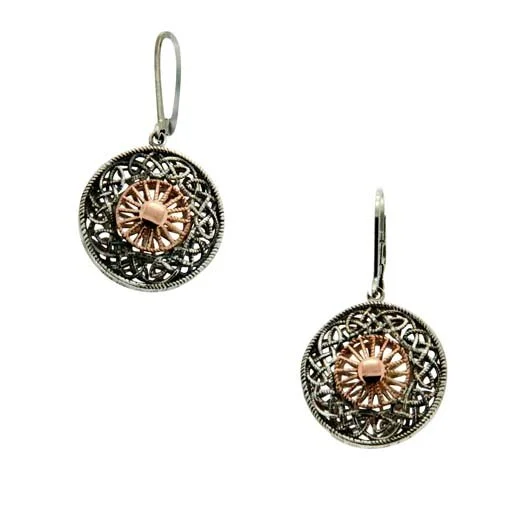 Celtic Sun Ashen Rose Earrings