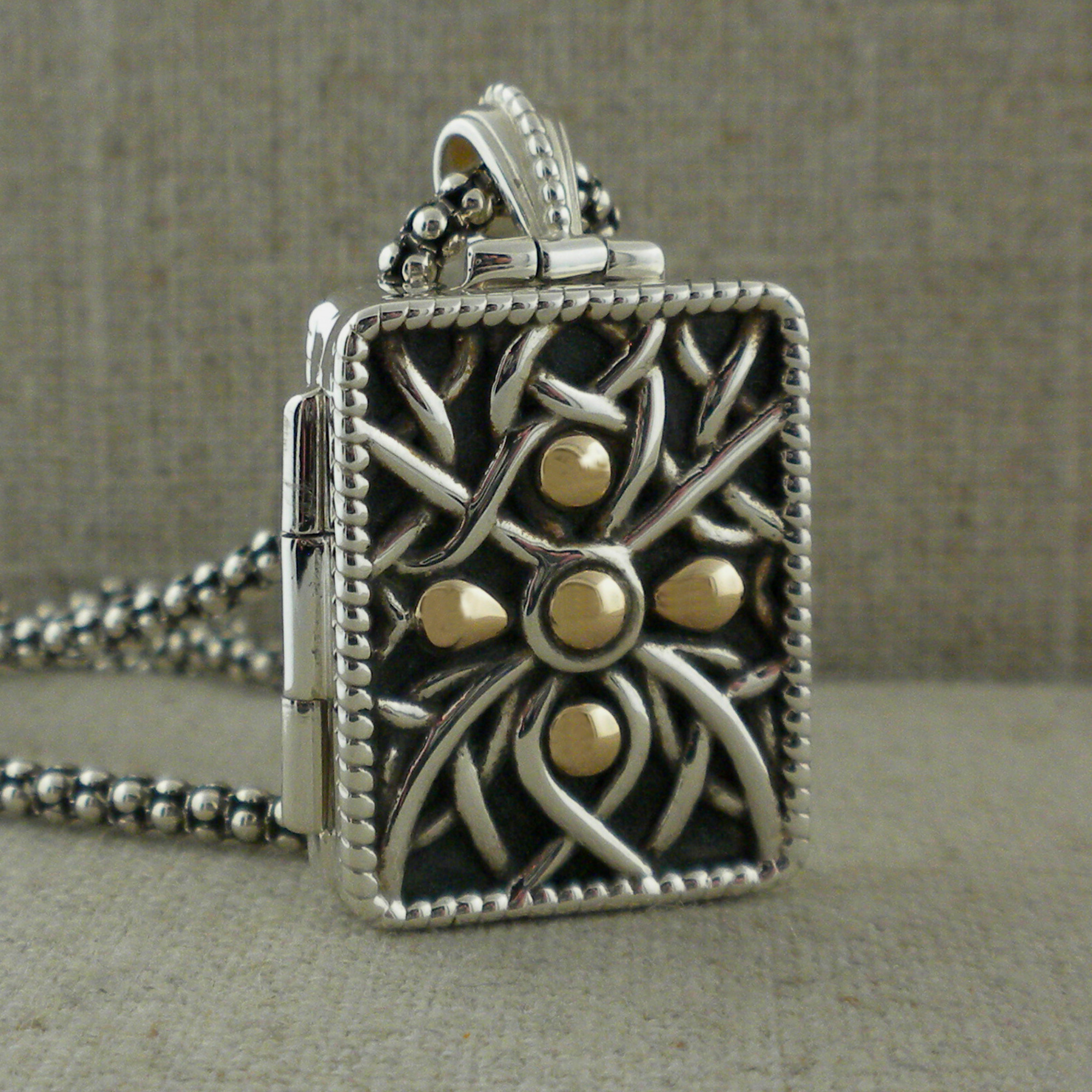 Sterling Silver &amp; 10K Celtic Locket