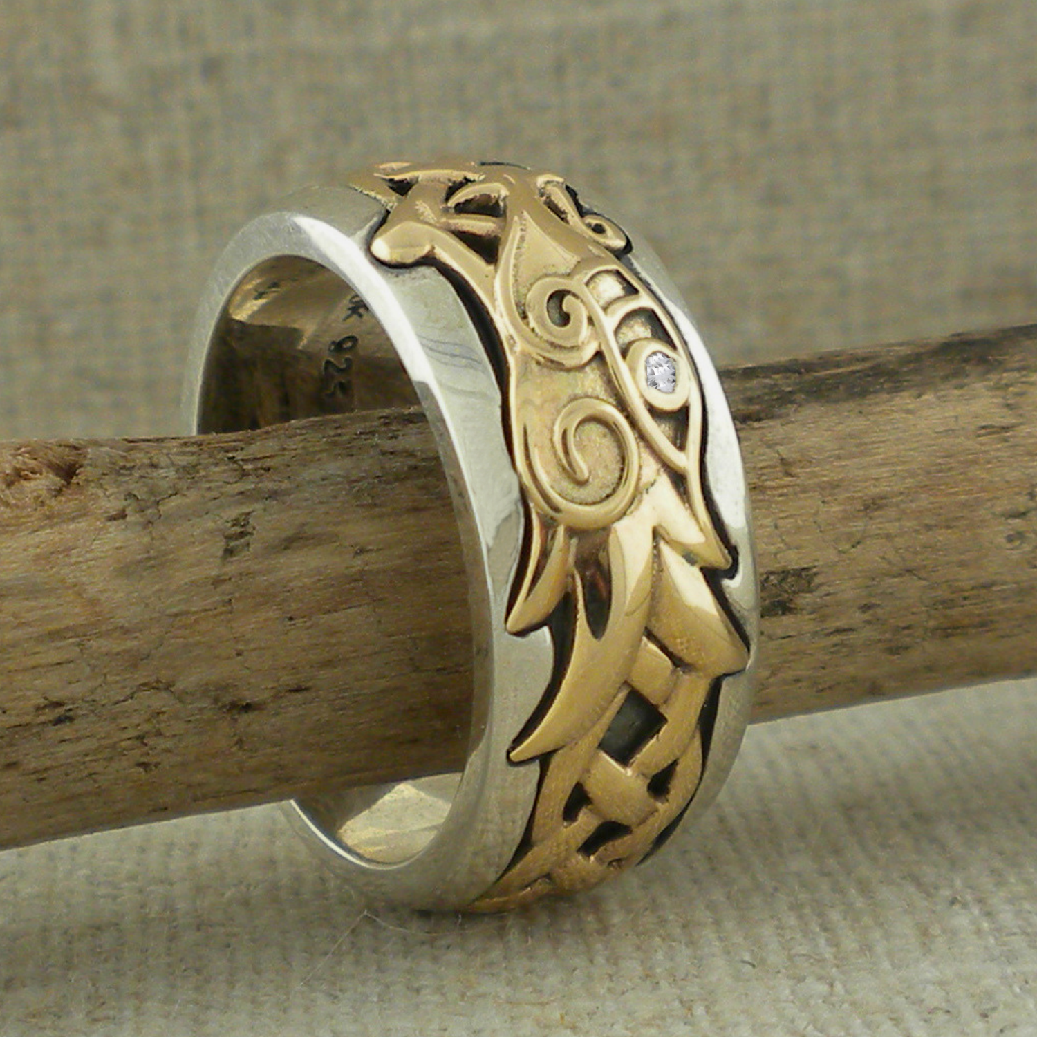 Dragon &amp; Celtic Knot Ring by Keith Jack