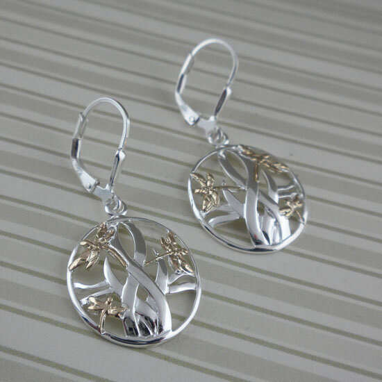 Dragonfly in the Reeds Earrings