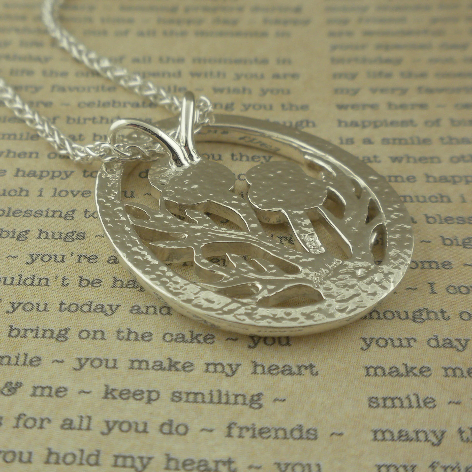 Back of Thistle Pendant