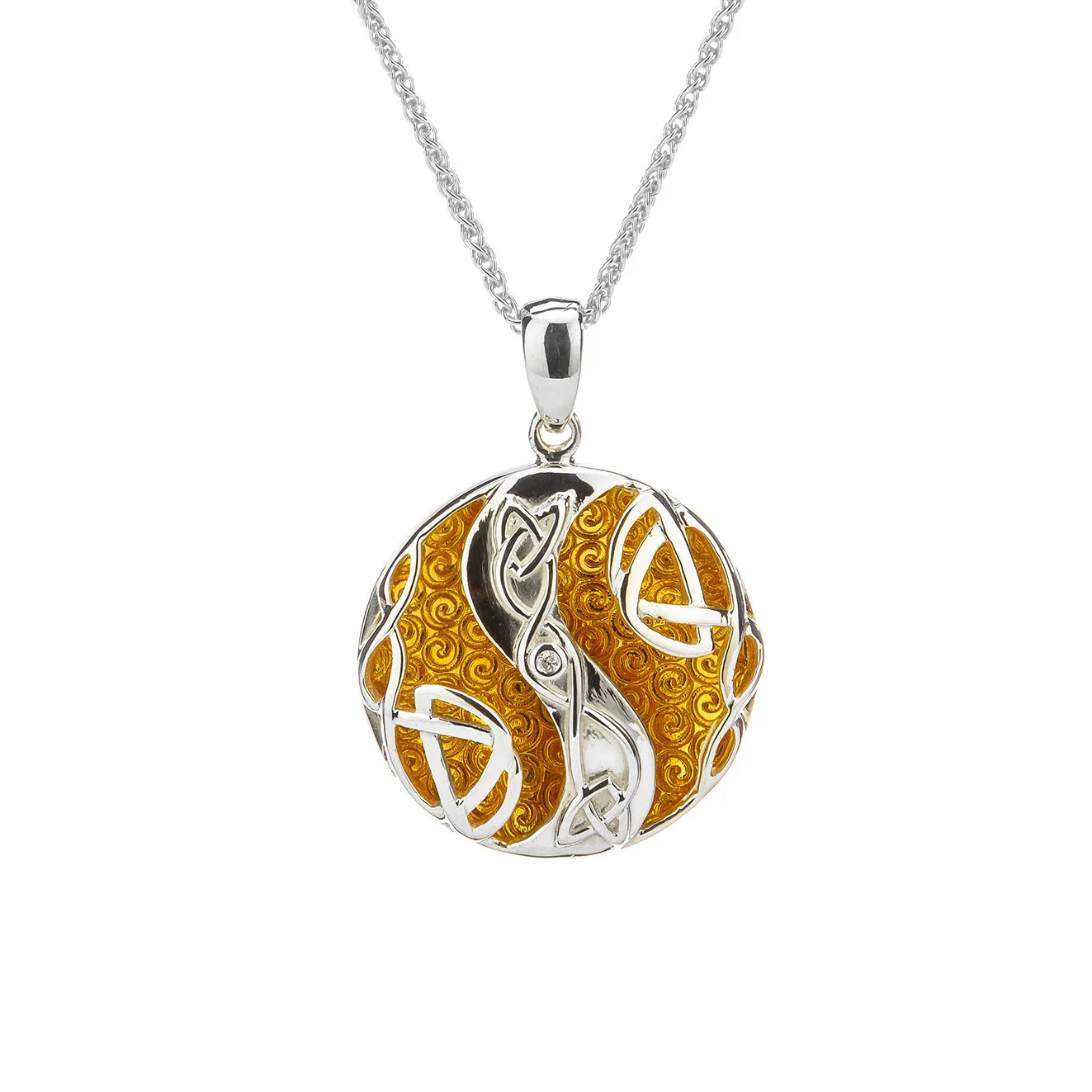 Trinity Knot and Diamond Faerie Pendant