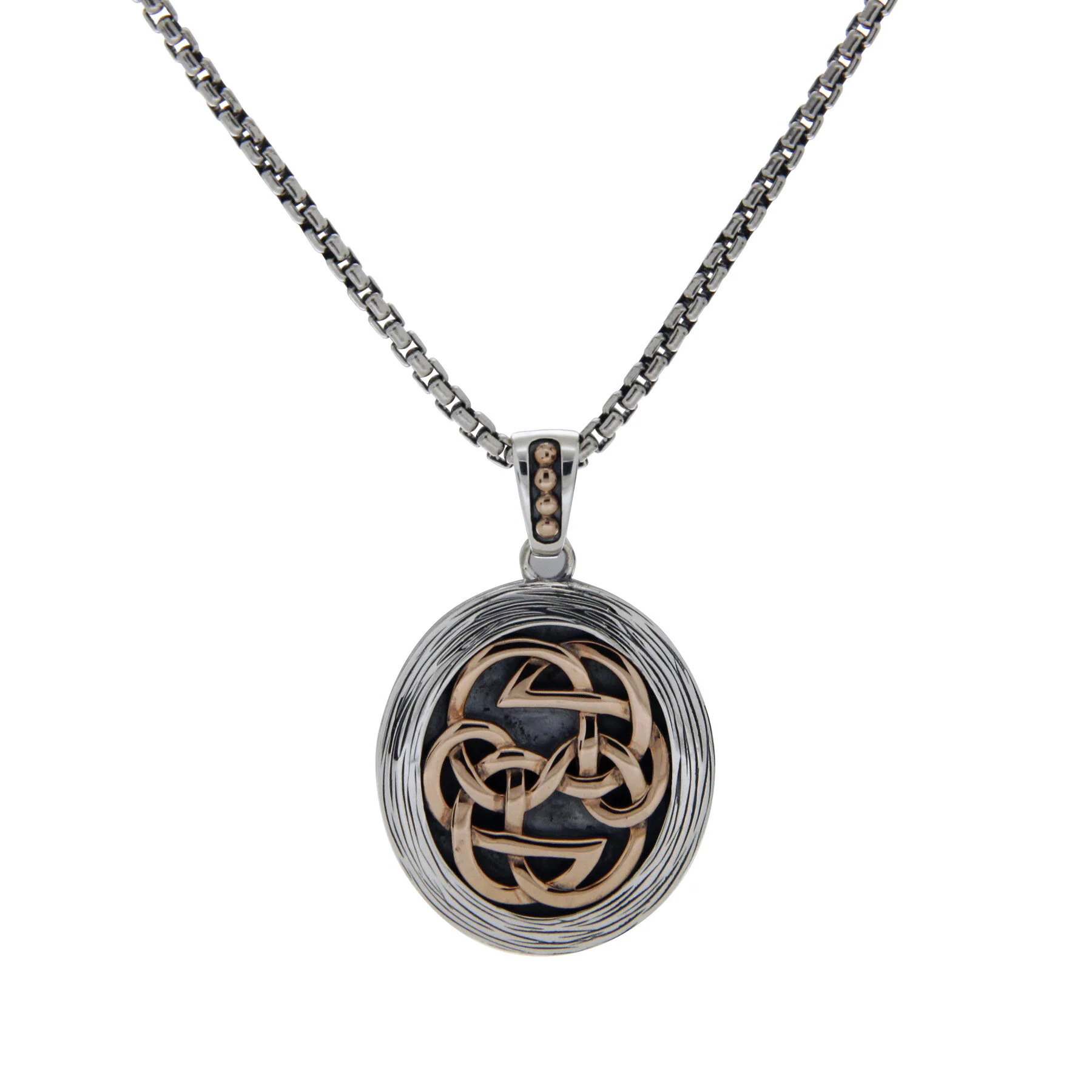 Bronze and Sterling Silver Celtic Path of Life Pendant