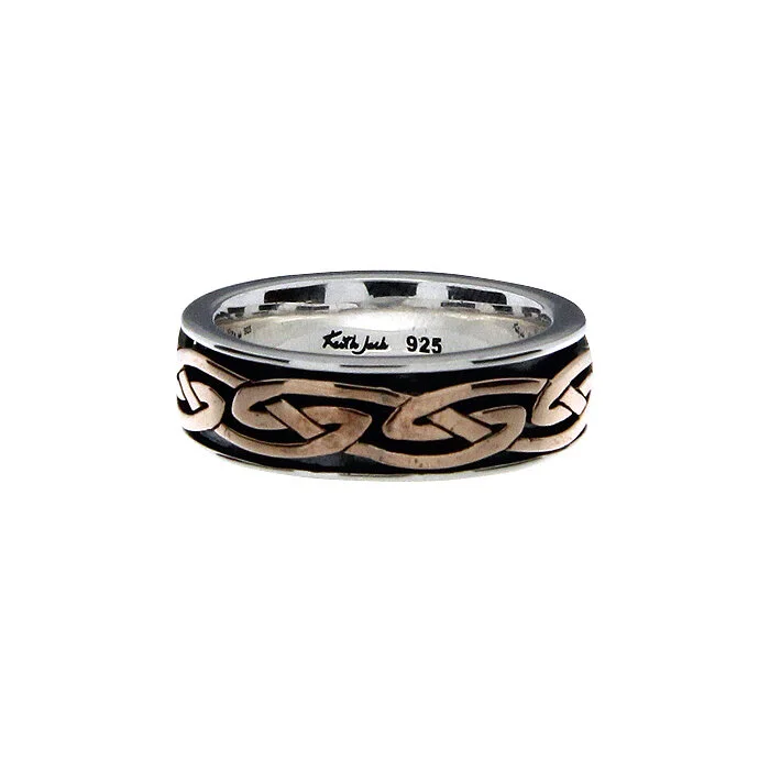 Bronze and Sterling Silver Eternity Knot Ring