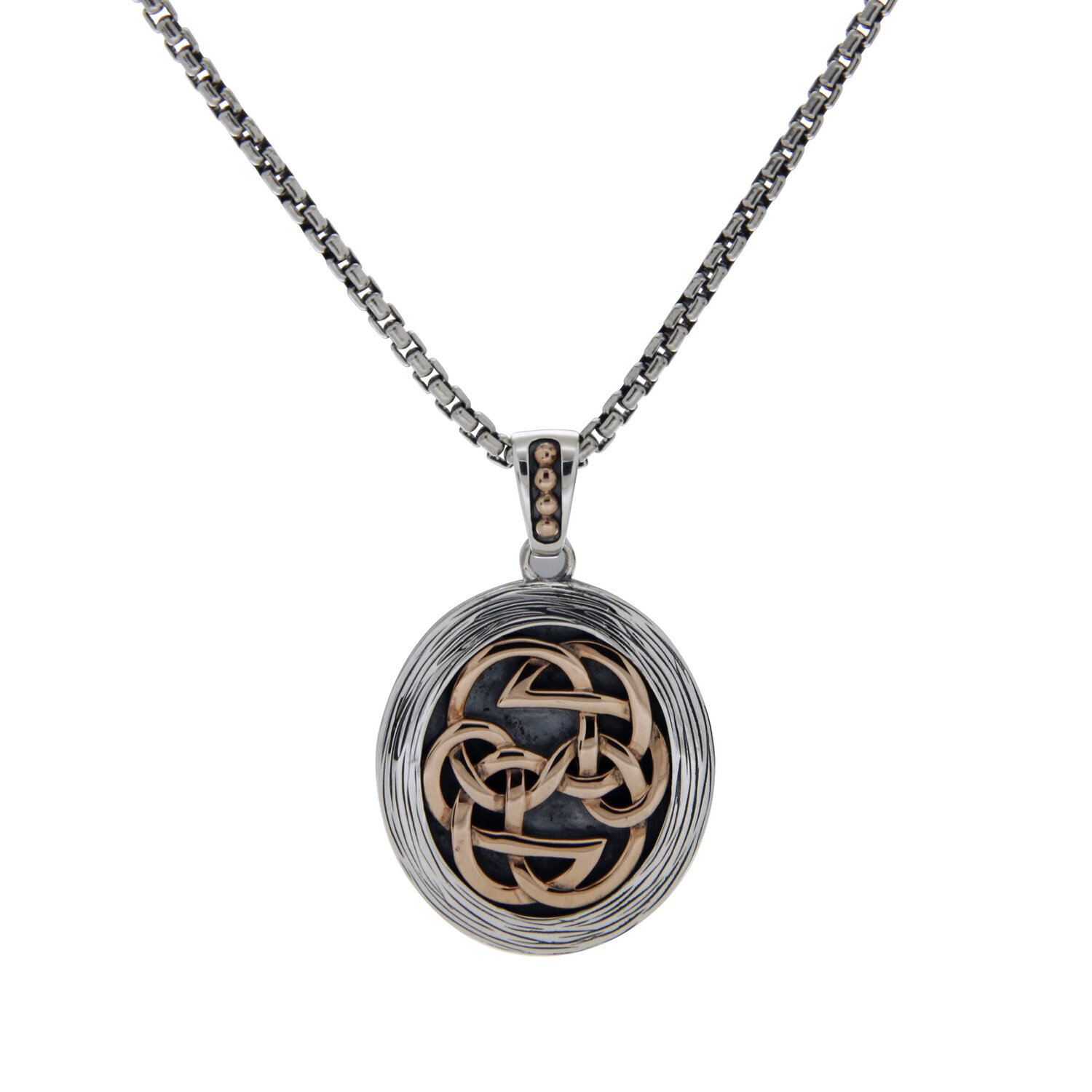Bronze and Sterling Silver Celtic Path of Life Pendant