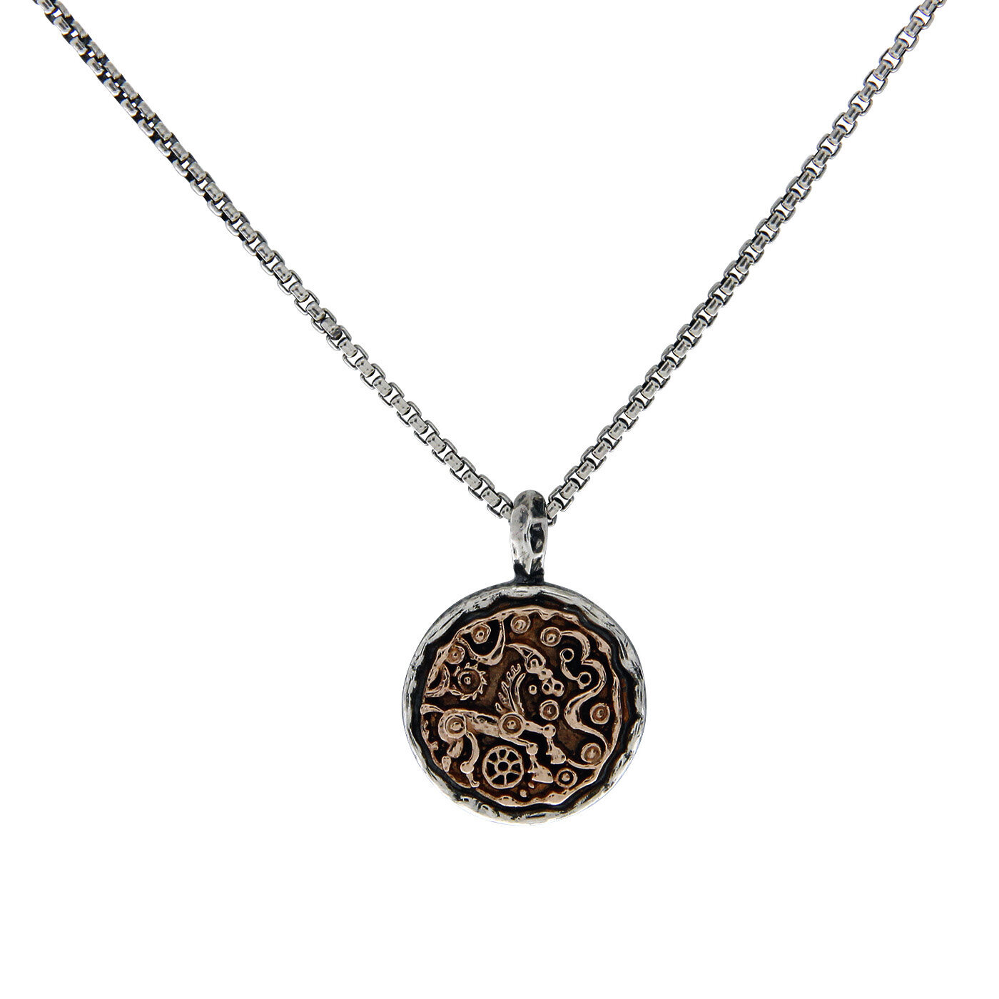 Bronze and Sterling Silver Unbridled Spirit Pendant