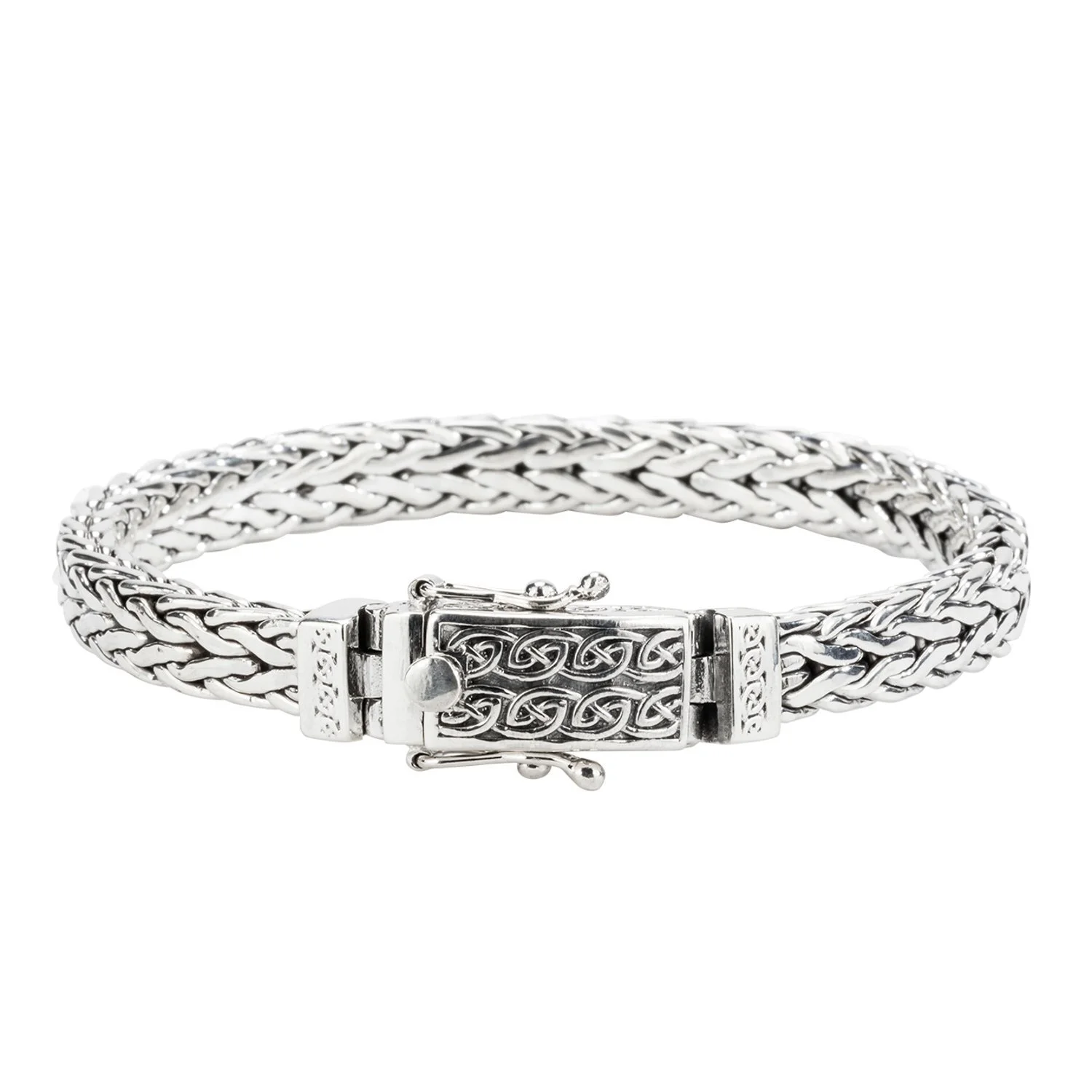Dragon Weave Bracelet with Celtic Clasp
