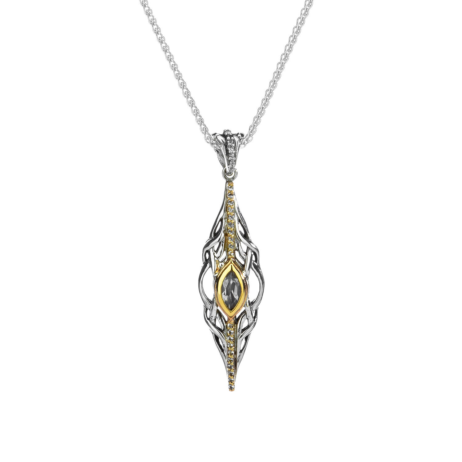 Long Celtic Tempest Pendant by Keith Jack