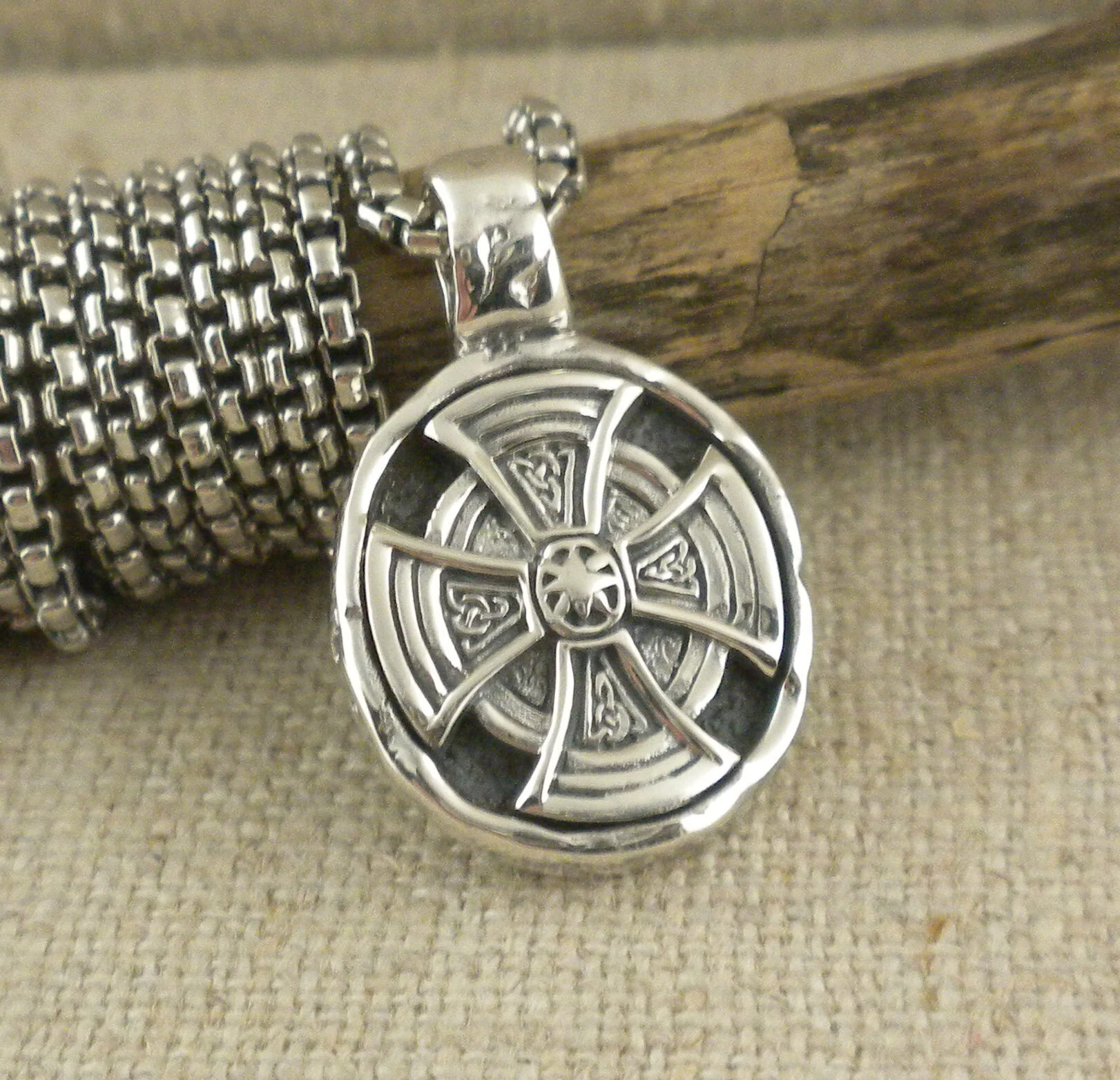 Sterling Silver Celtic Cross Pendant Two Sizes