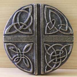 Celtic Love Cross Bronze Wall Plaque