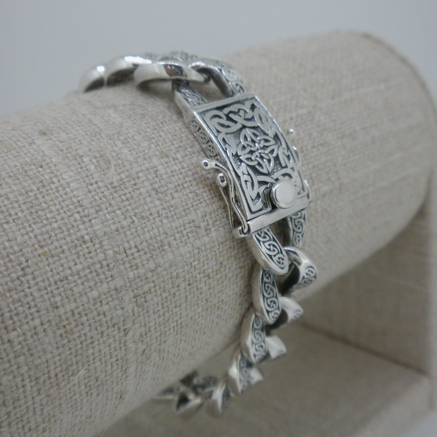 Celtic Knot Curb Link Bracelet