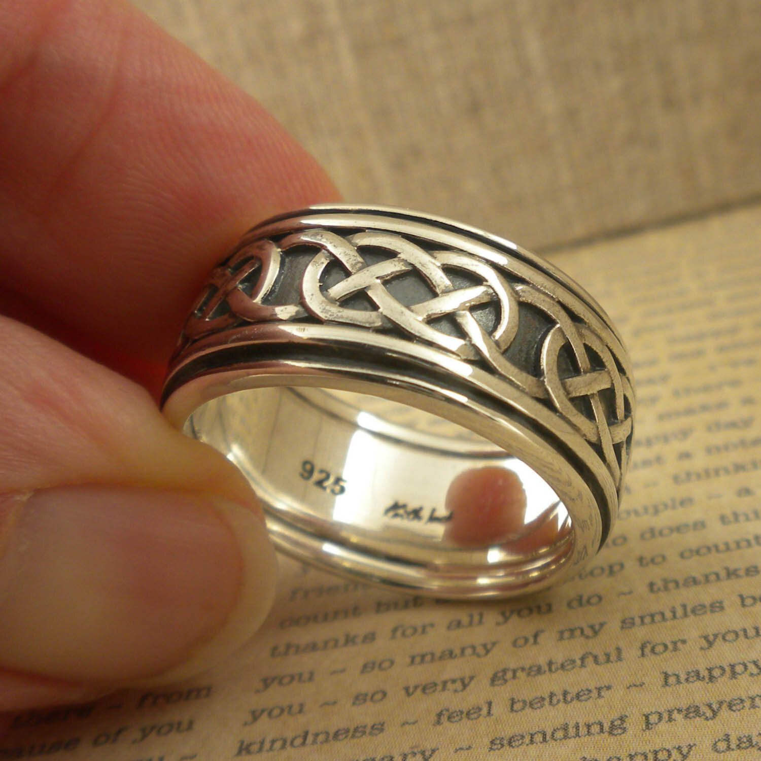 Sterling Silver Celtic Wedding Ring