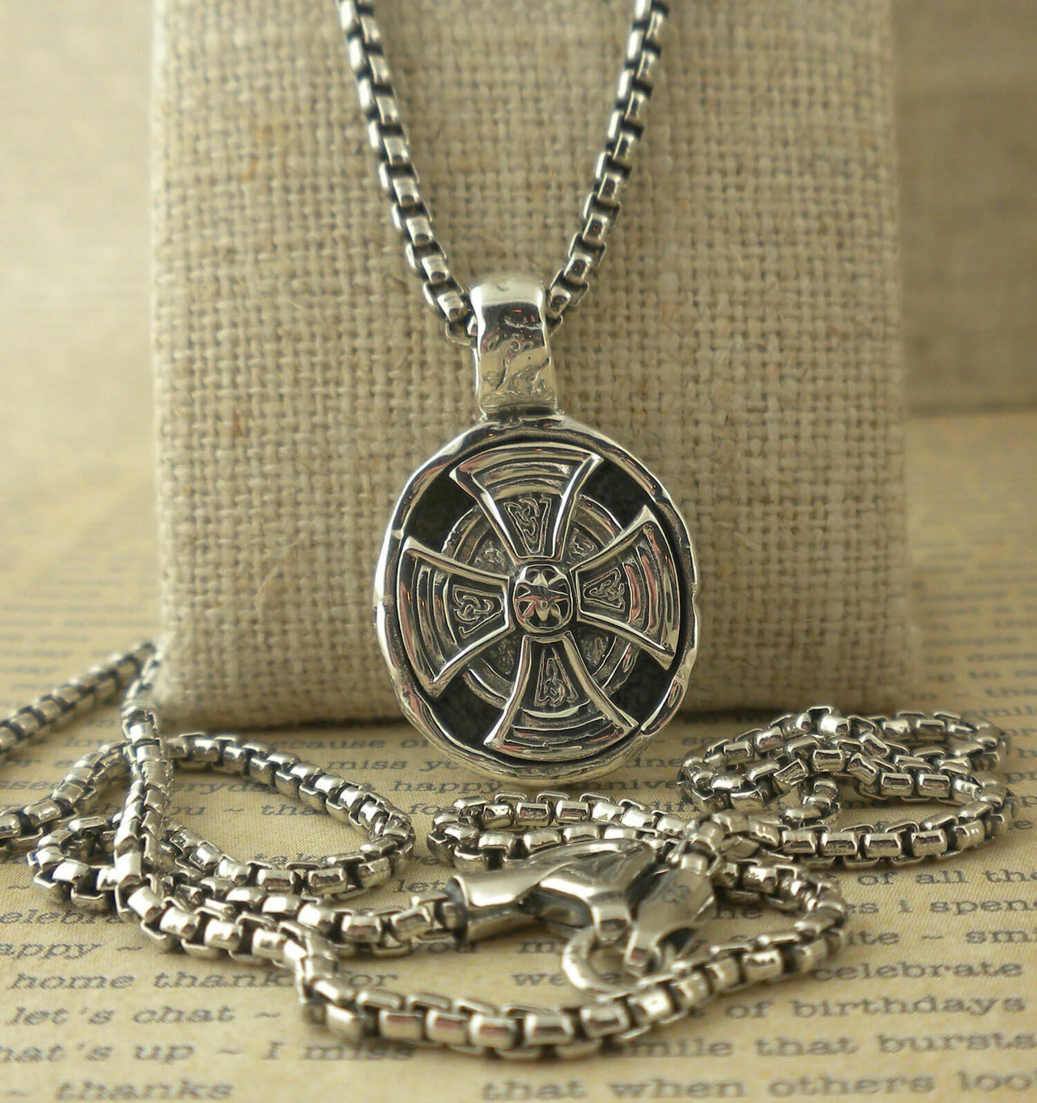 Sterling Silver Celtic Cross Pendant  Two Sizes