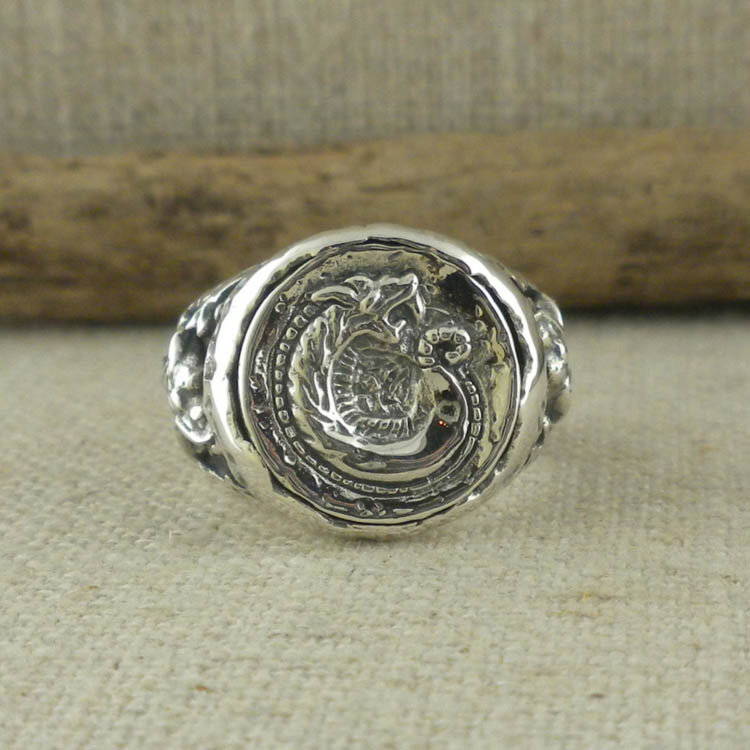 Sterling Silver Dragon Spirit ring