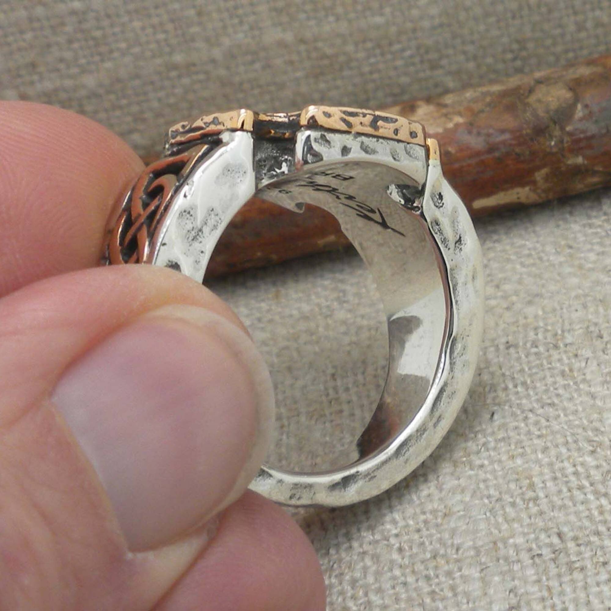 Petrichor Biker Cross &amp; Celtic Knot Ring