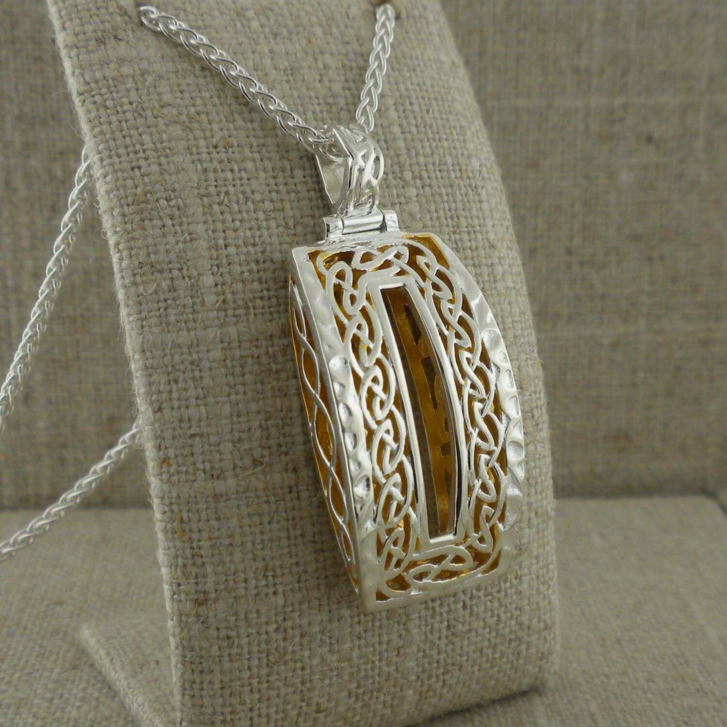 Long Celtic Window to the Soul Pendant