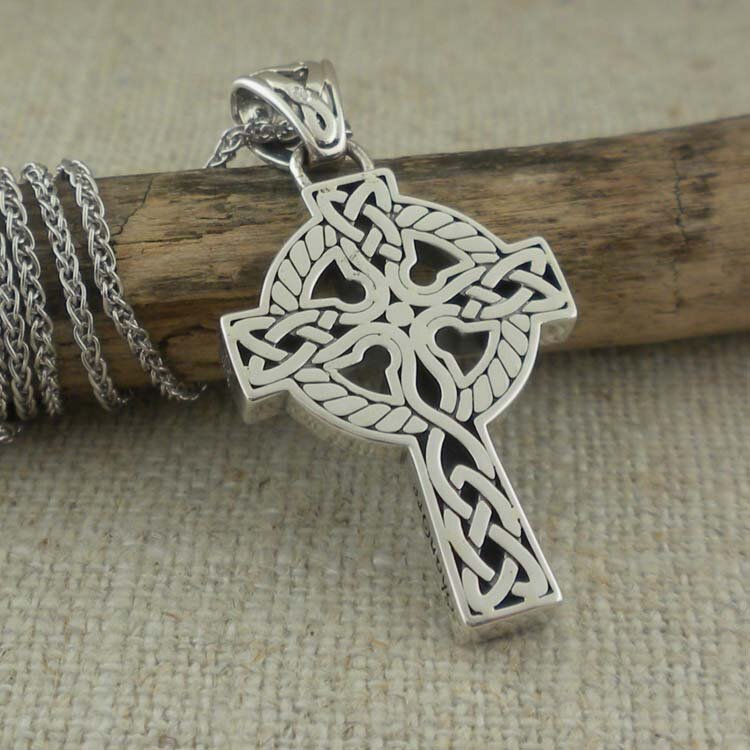 Sterling Silver Celtic Cross Made in Ireland — Basil-Ltd: Irish & Celtic