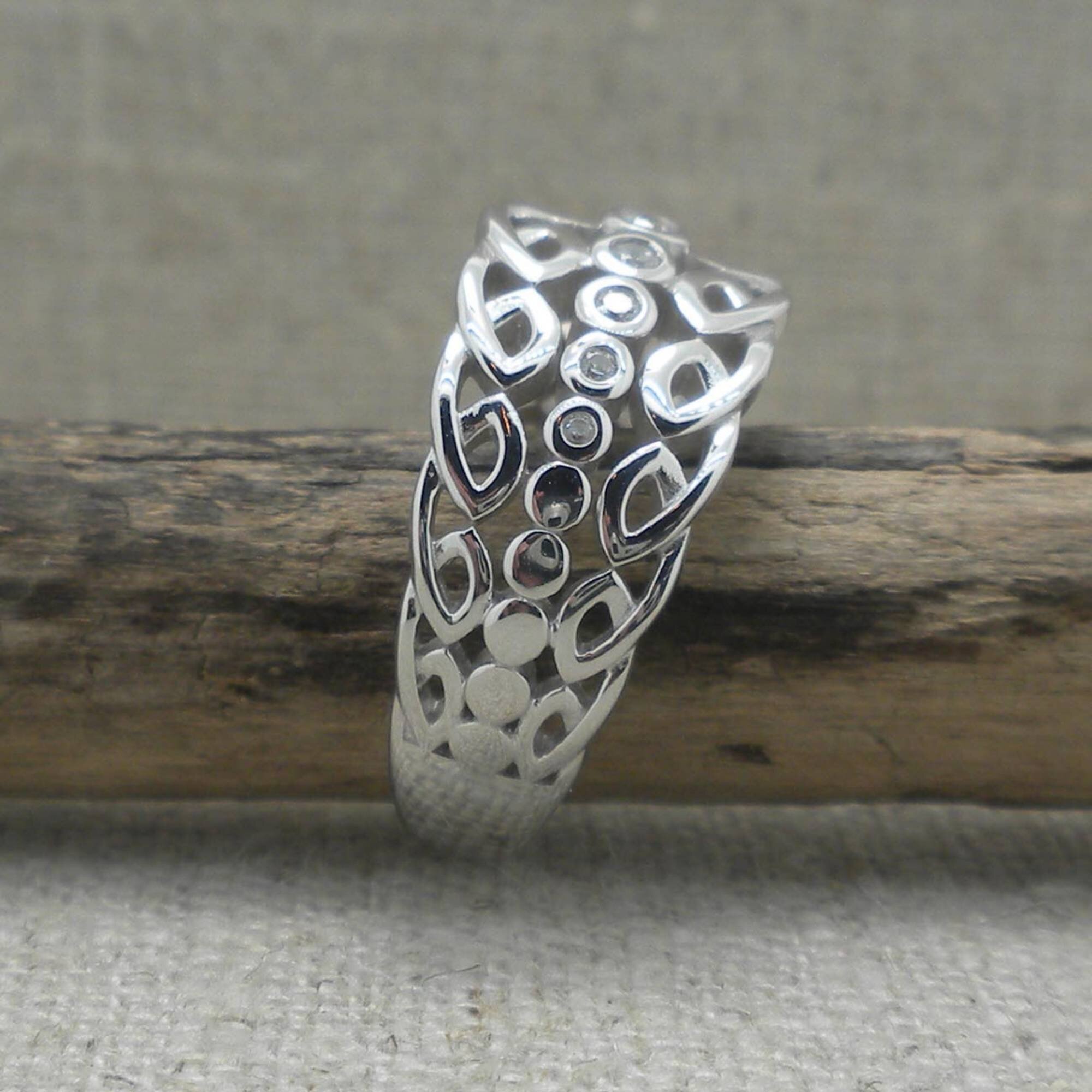 Sterling Silver Celtic Bridge ring by Keith Jack