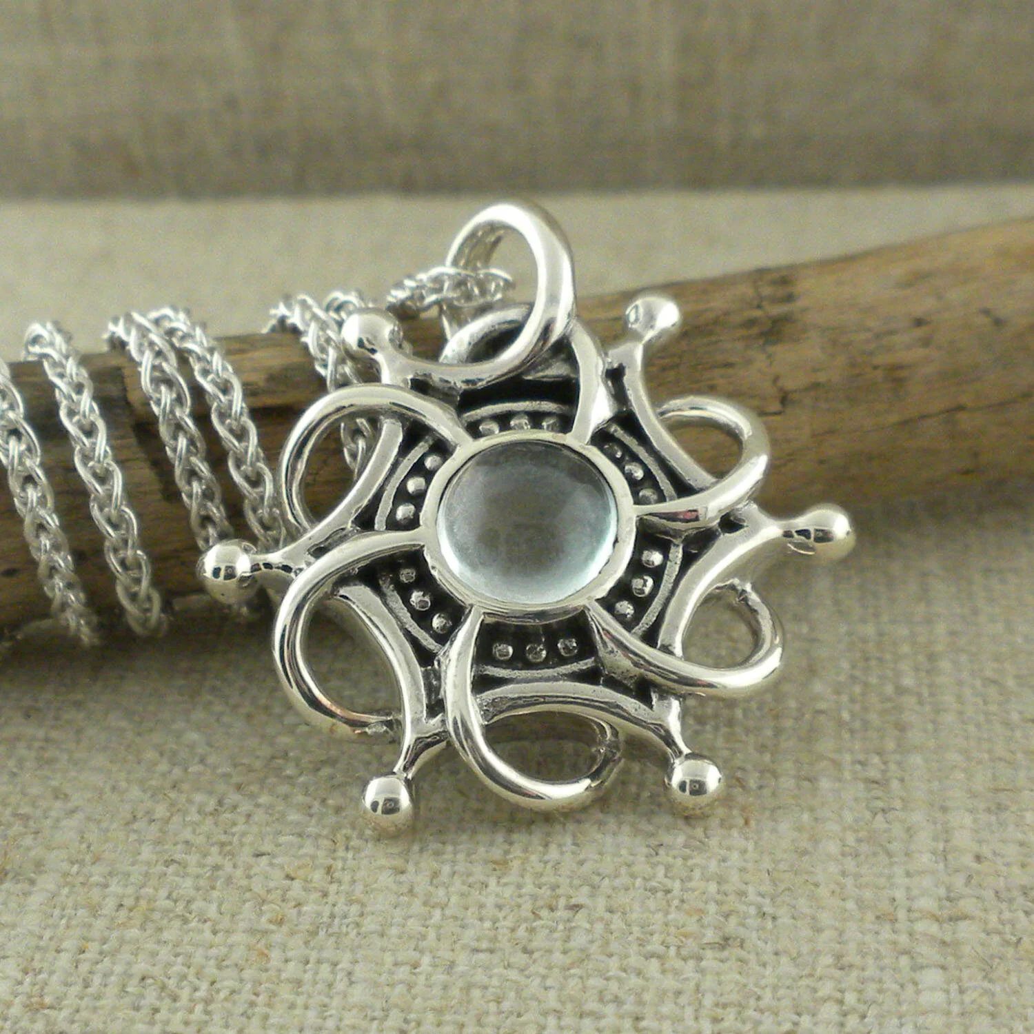 Tempest Celtic Pendant by Keith Jack with White Topaz