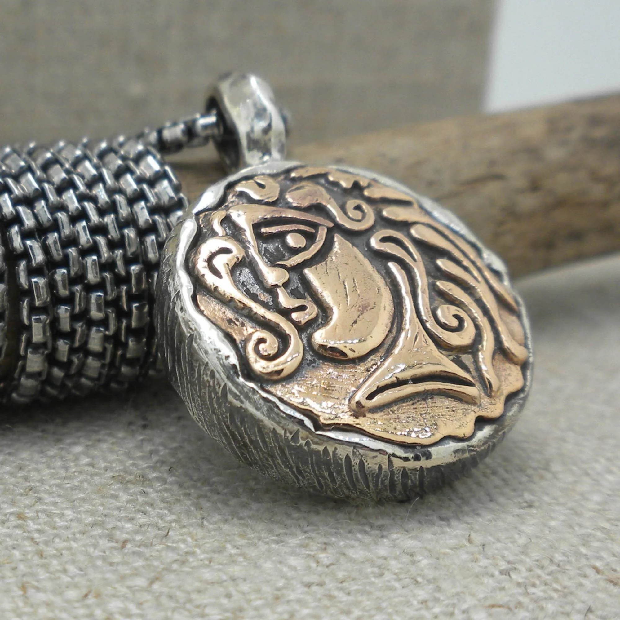 Four Angels Ancient Coin Pendant