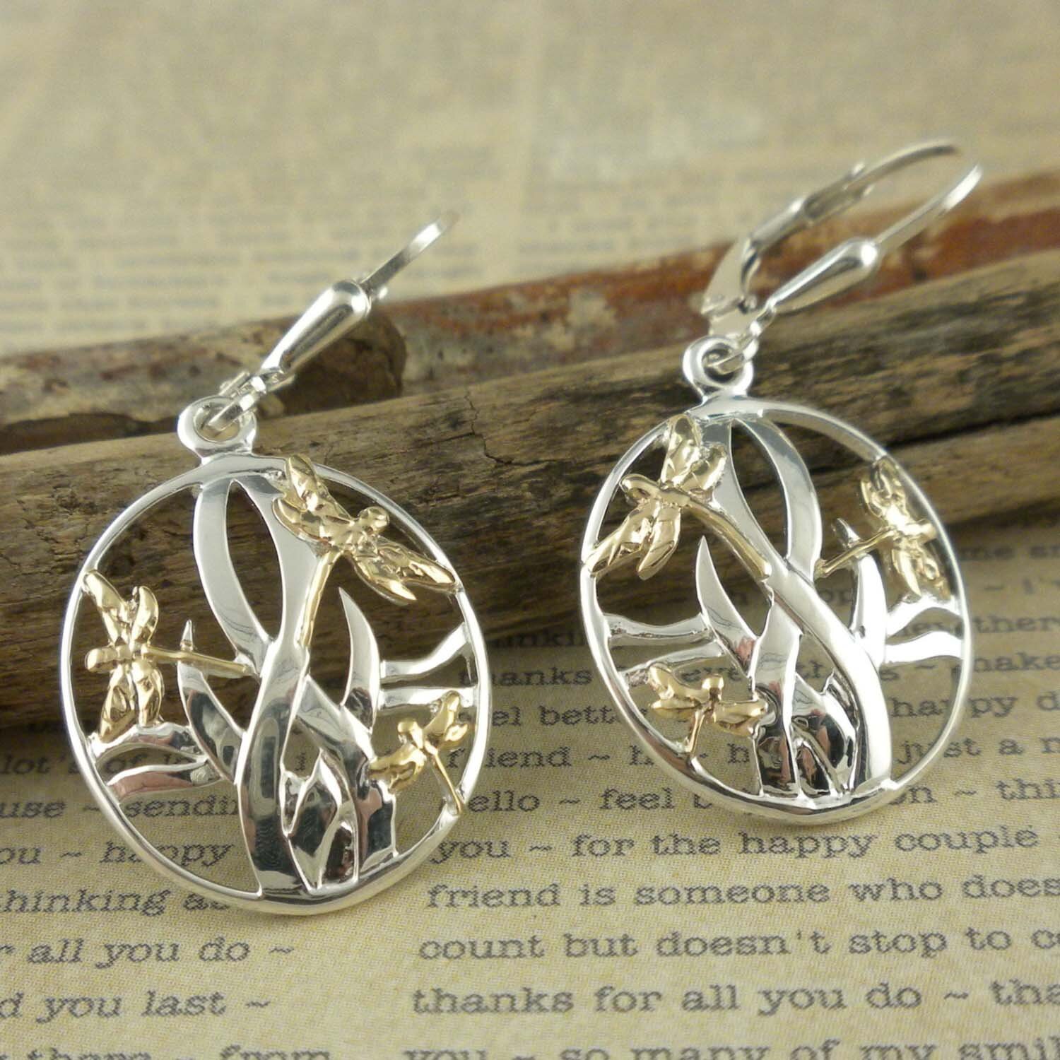 Dragonfly in the Reeds Earrings