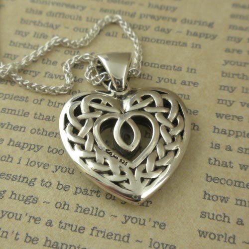 Sterling Silver Celtic Heart Pendant by Keith Jack