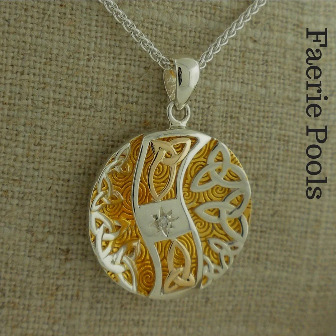 Trinity Knot and Diamond Faerie Pendant by Keith Jack