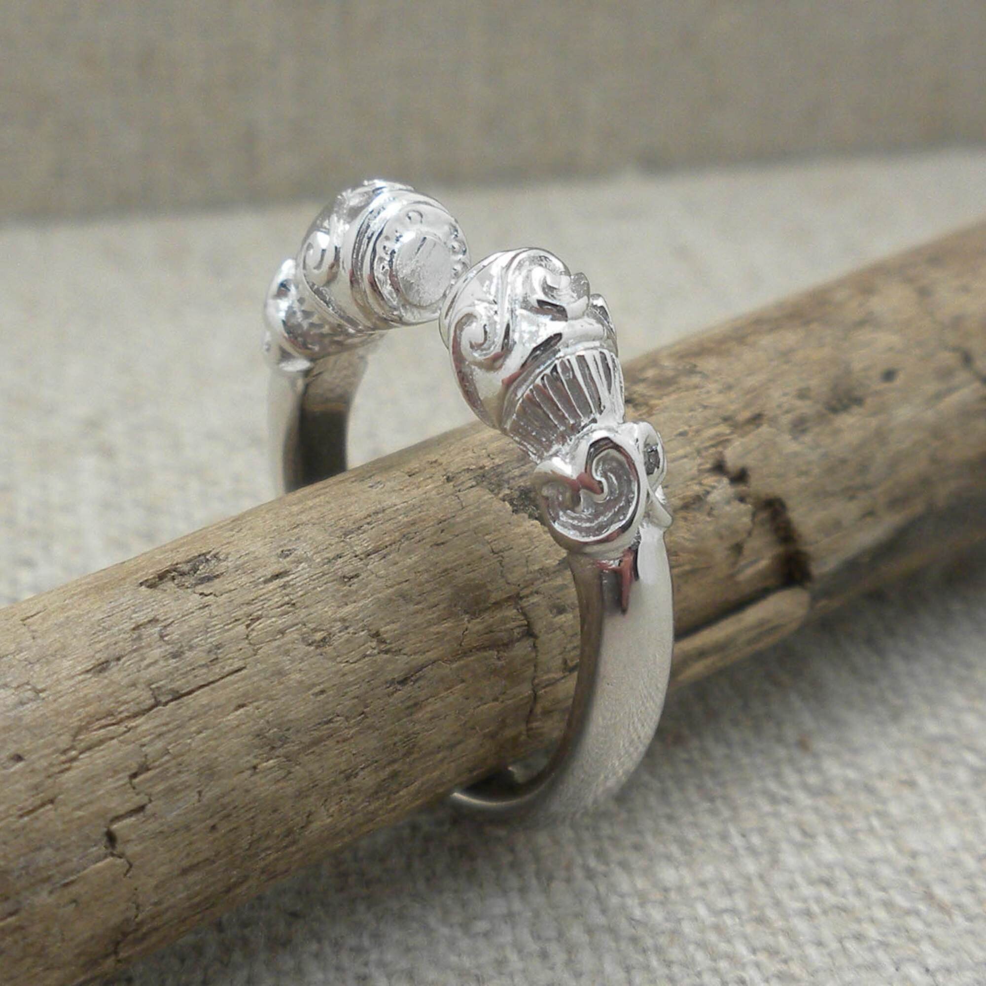 Torc Ring in White Gold