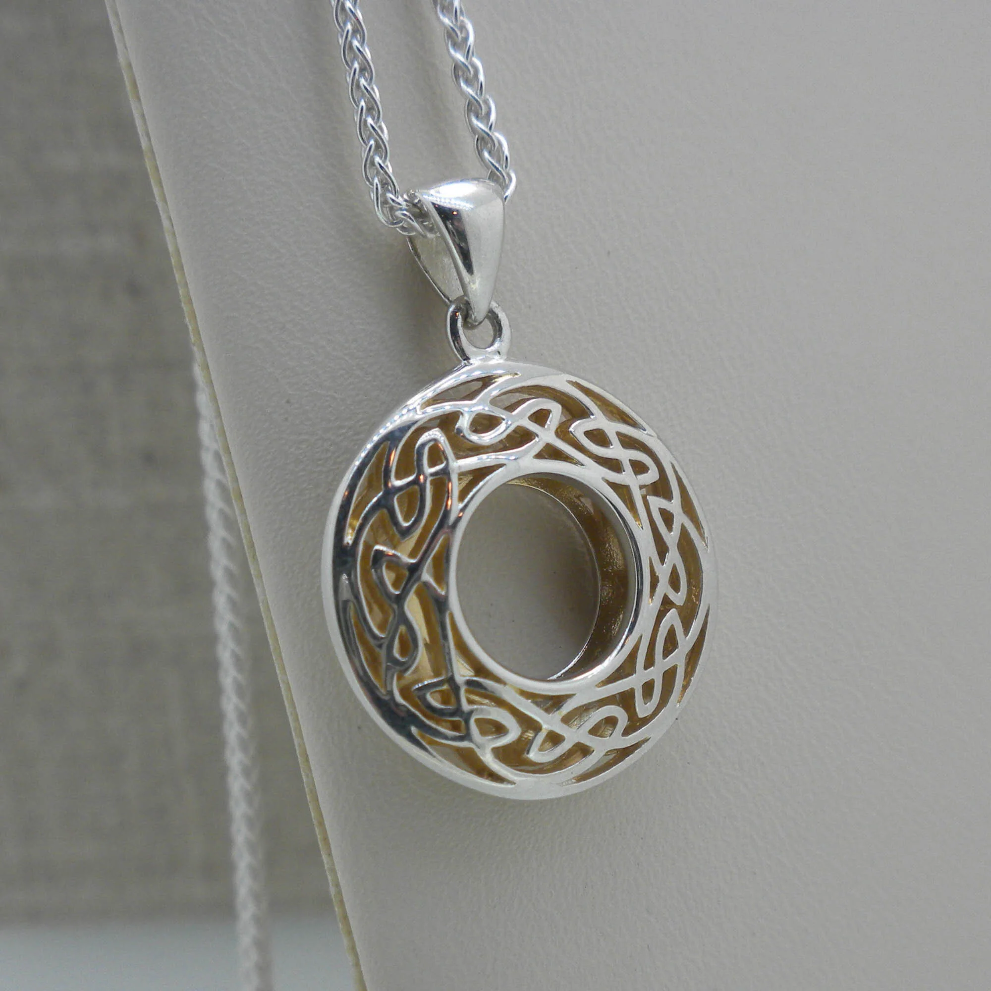 Celtic Window to the Soul Small Round Pendant