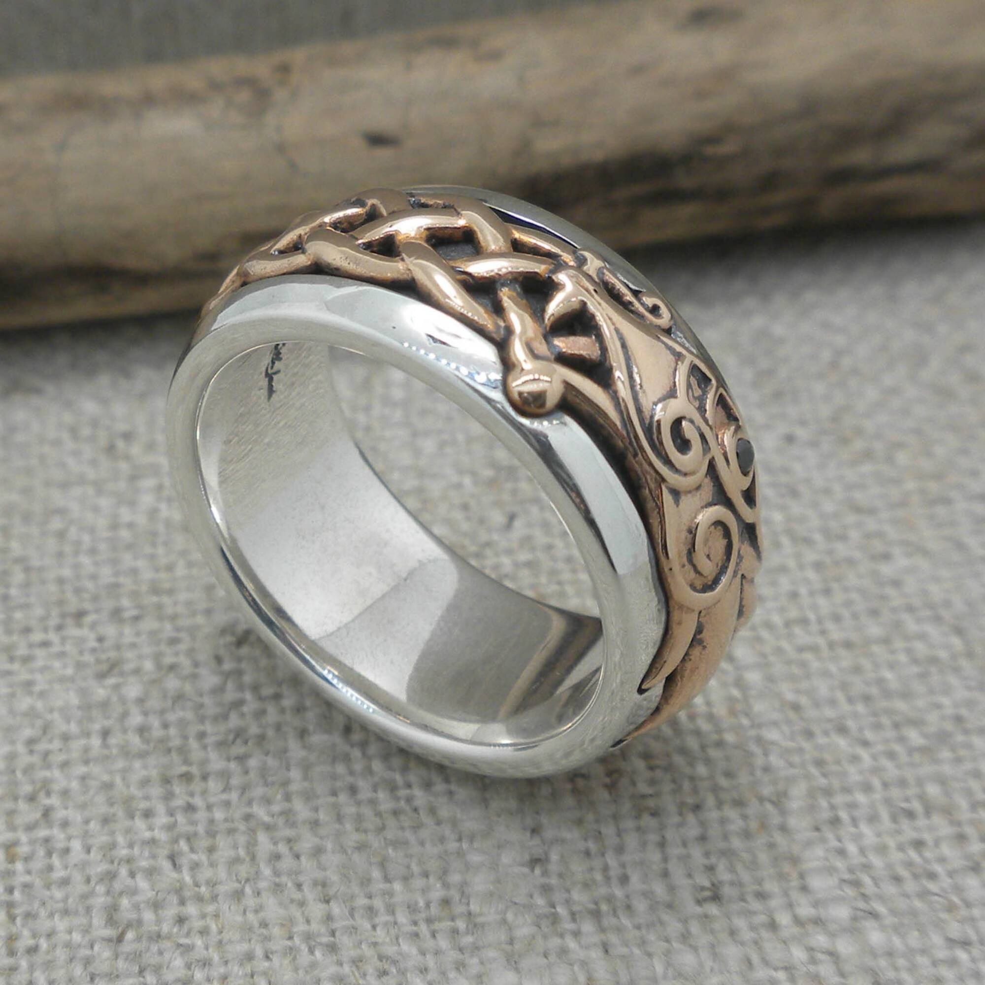 Petrichor Dragon Ring by Keith Jack Jewelry