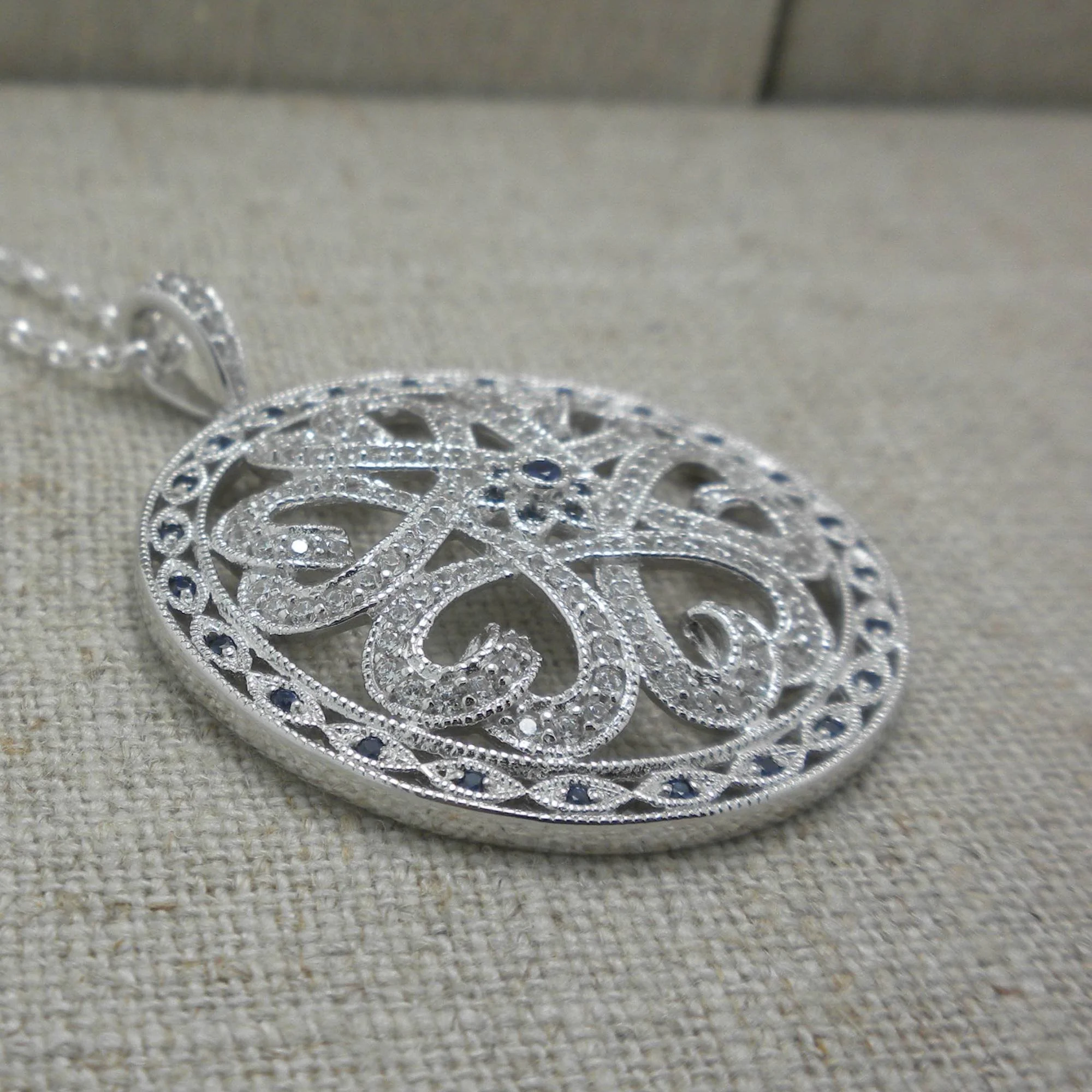 Celtic Hearts in CZs and Sapphires