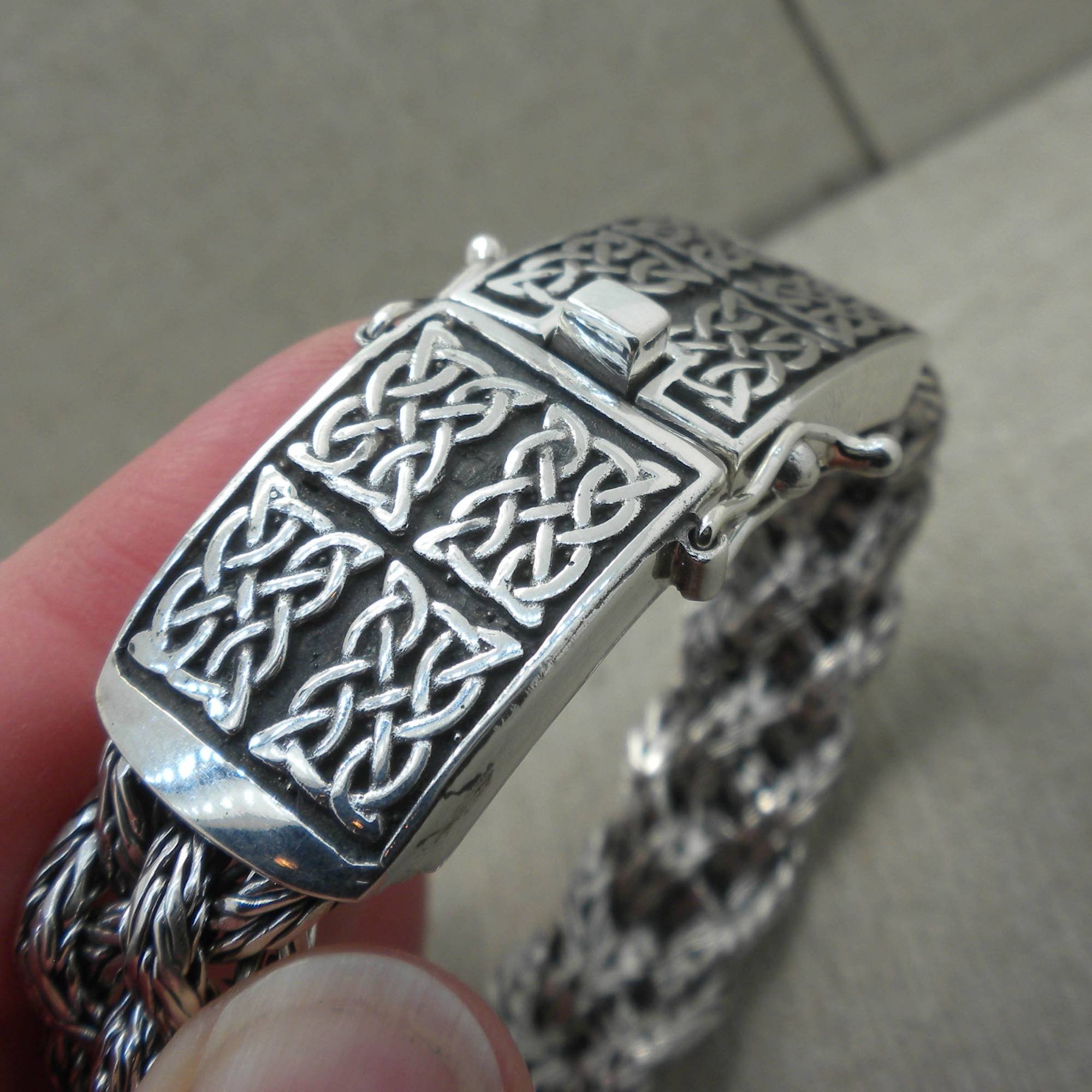 Heavy Bracelet with Celtic Detail