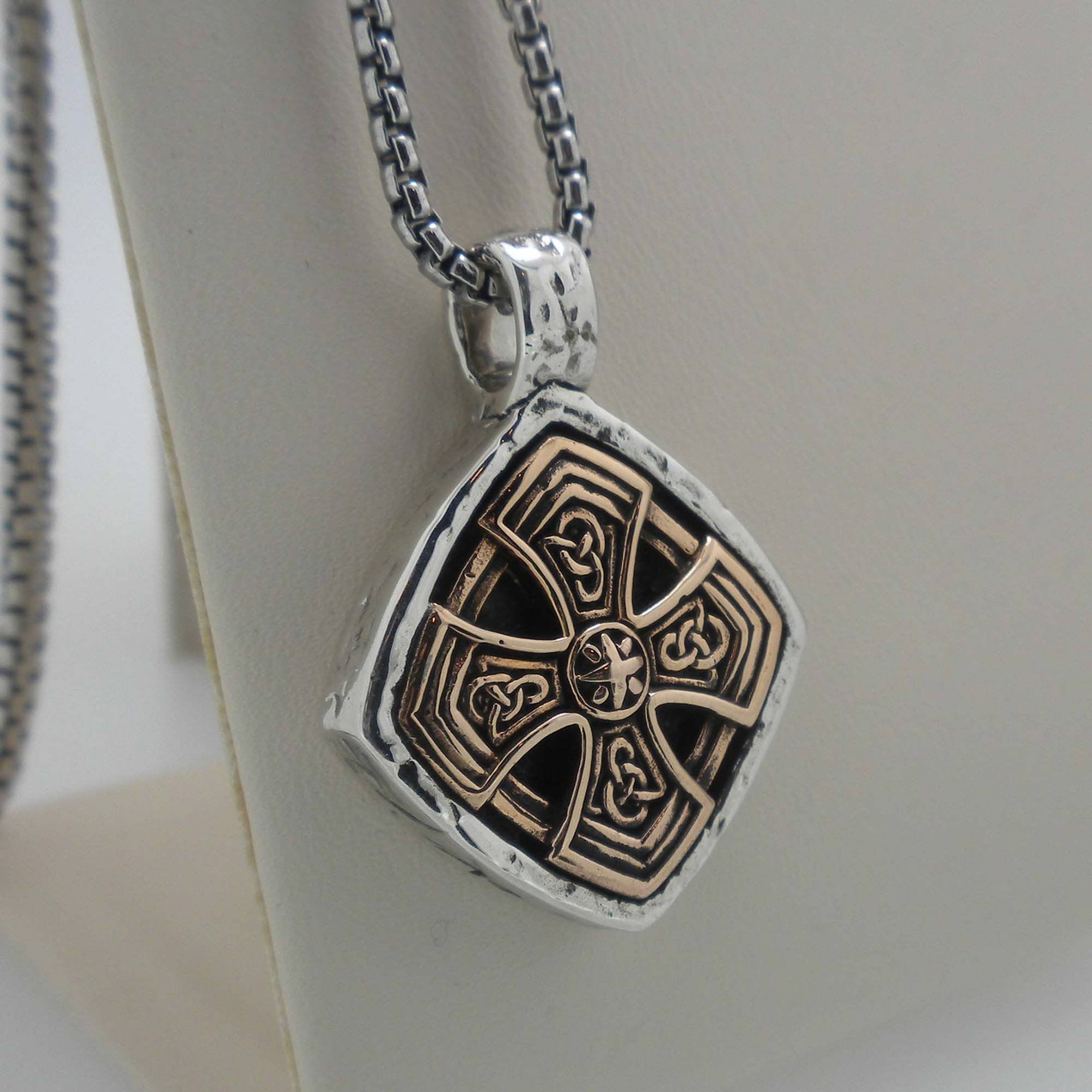 Silver &amp; Bronze Celtic Cross