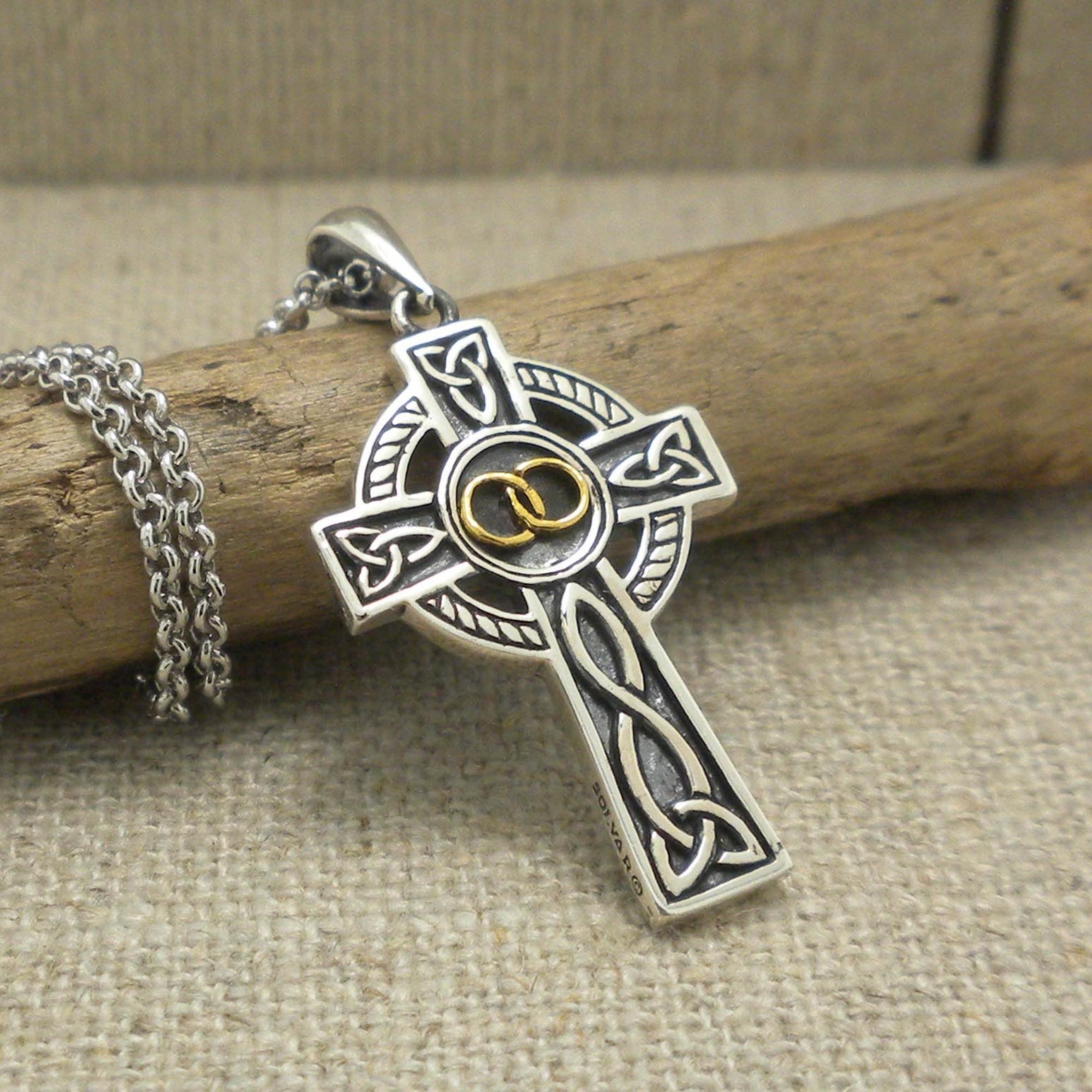 Celtic Cross with Wedding Rings
