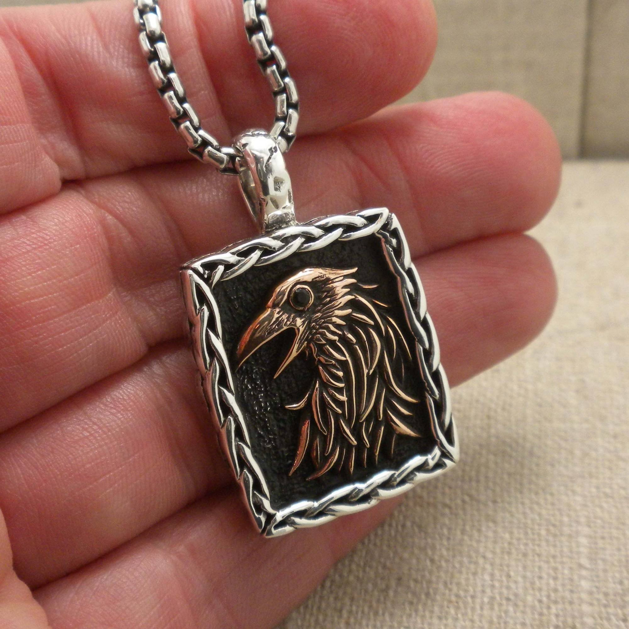 Celtic Raven Pendant by Keith Jack