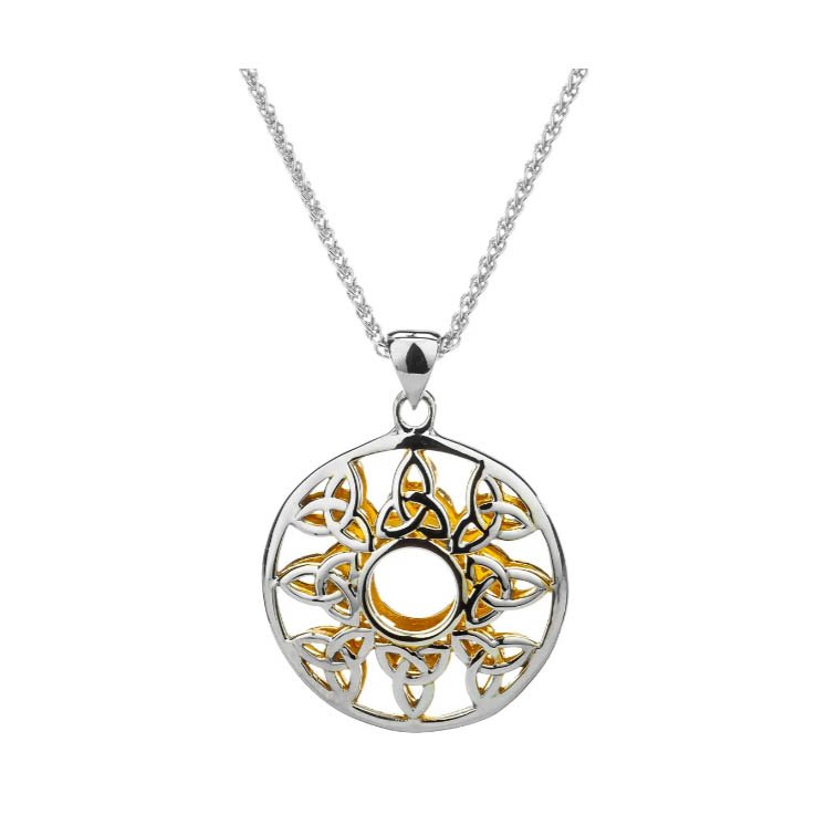 Trinity Knot Window to the Soul Round Pendant