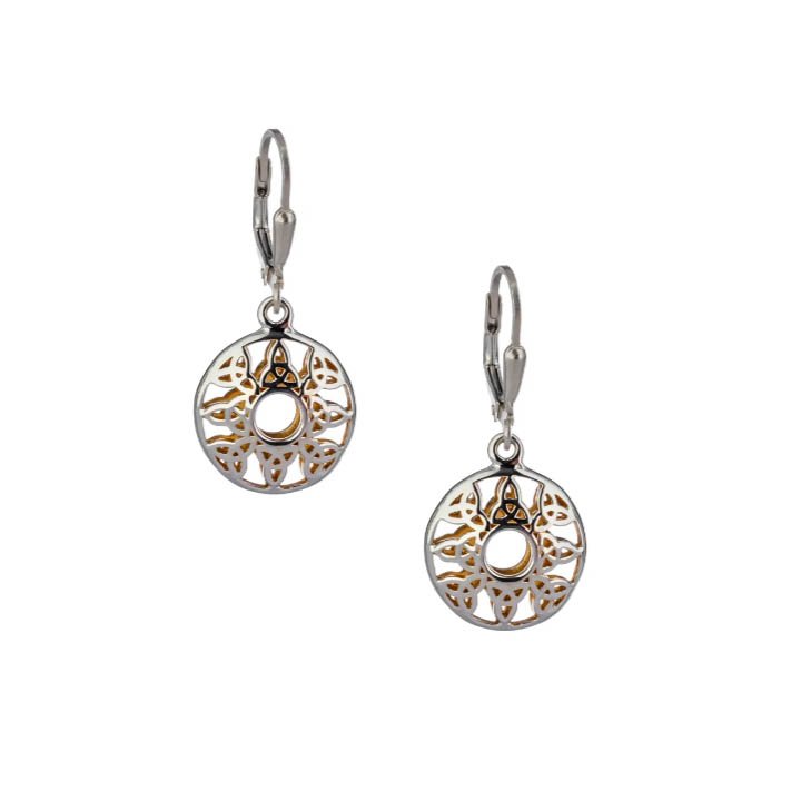Trinity Knot Window to the Soul Round Earrings