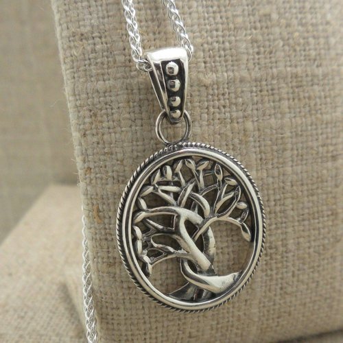 Medium Tree of Life Pendant in Sterling Silver