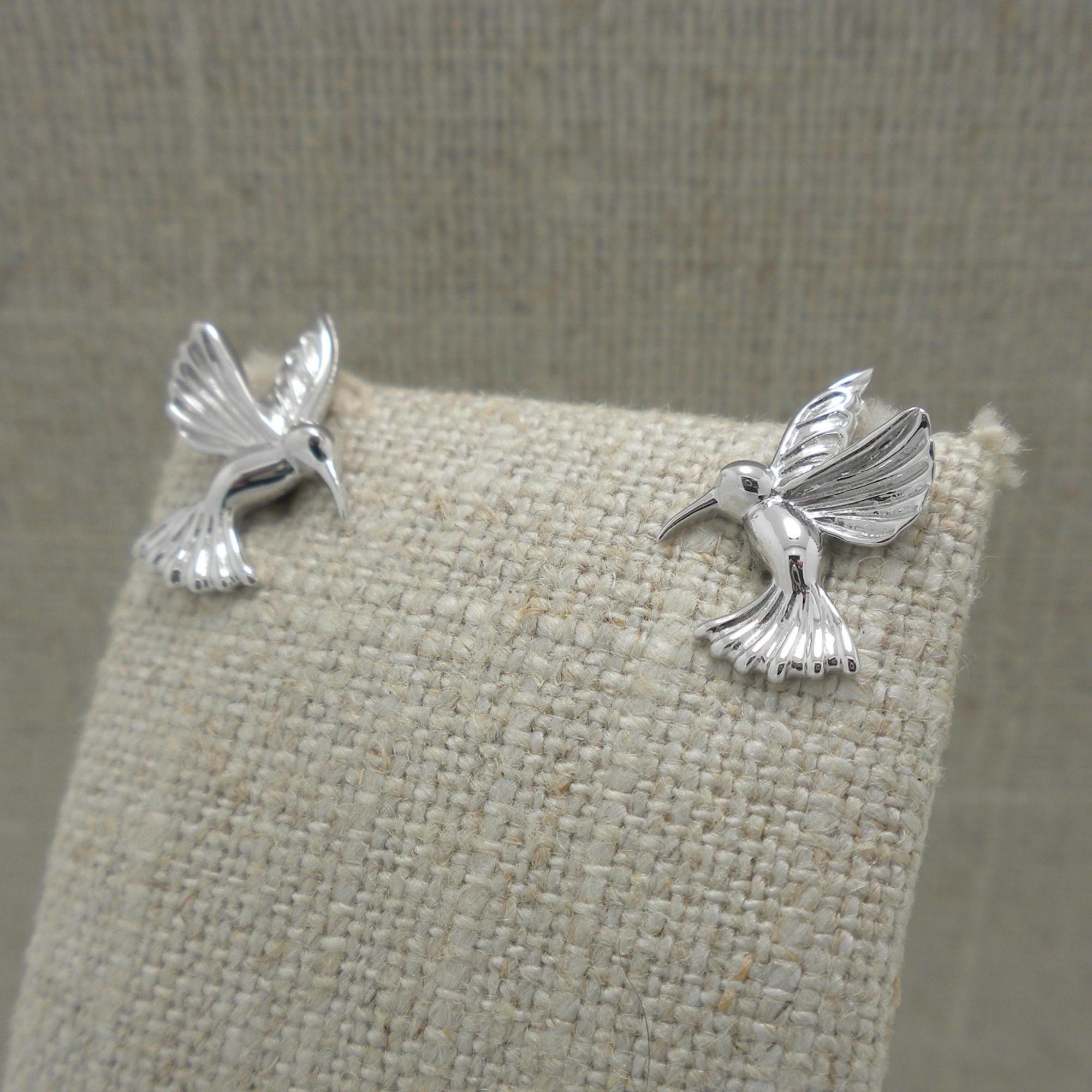 Hummingbird Earrings in Sterling Silver