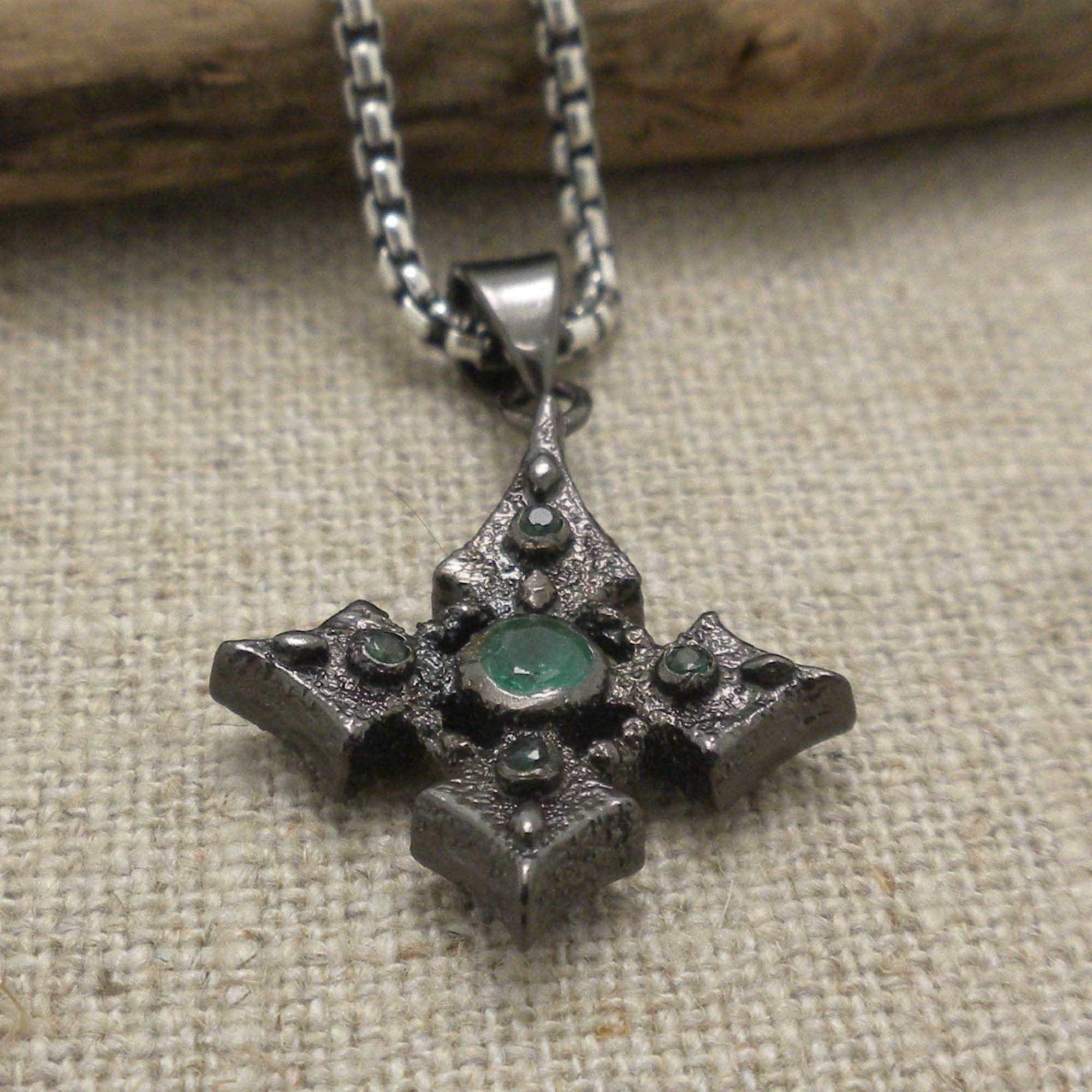 Emerald Celtic Cross by keith Jack