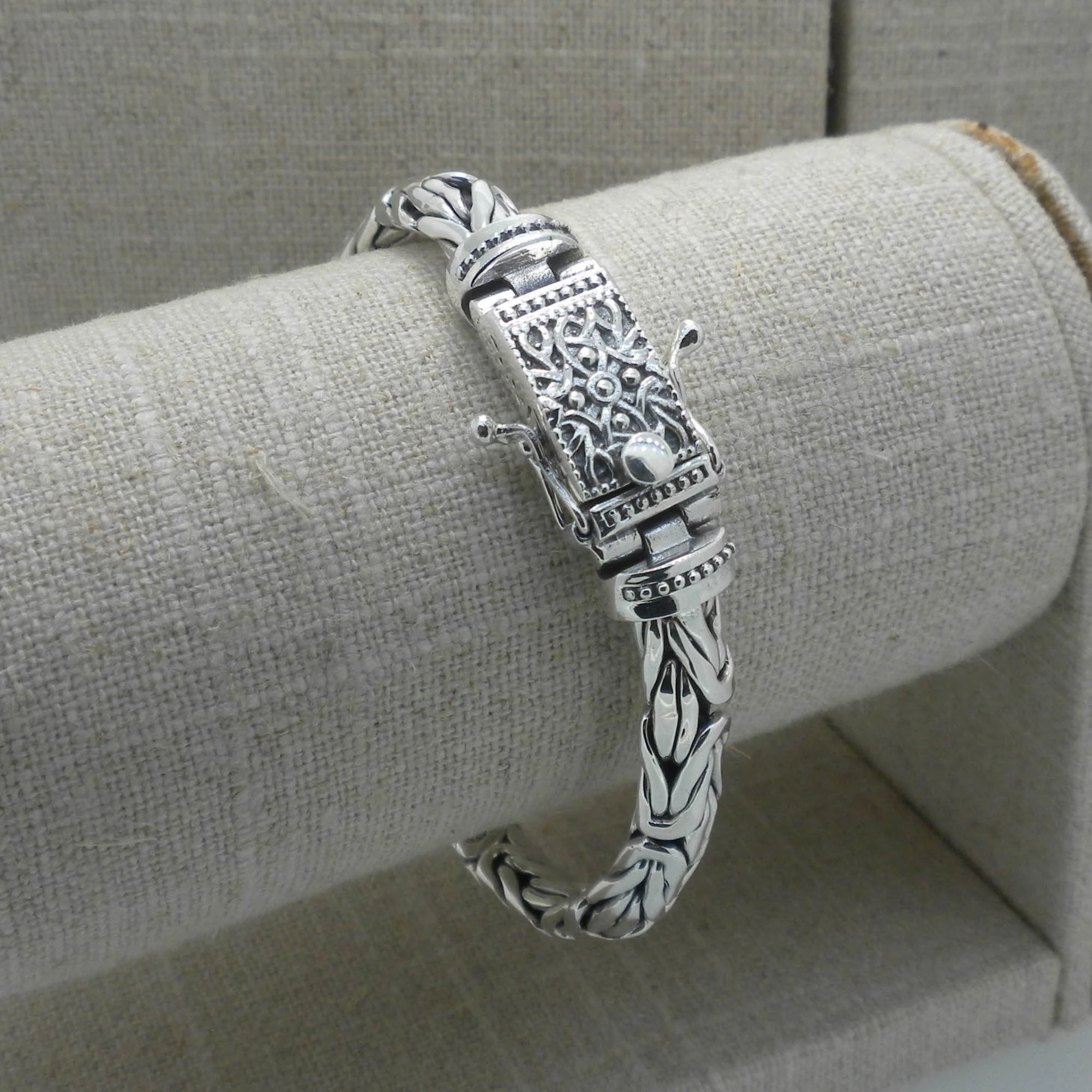Wide Byzantine Bracelet with Celtic Accents