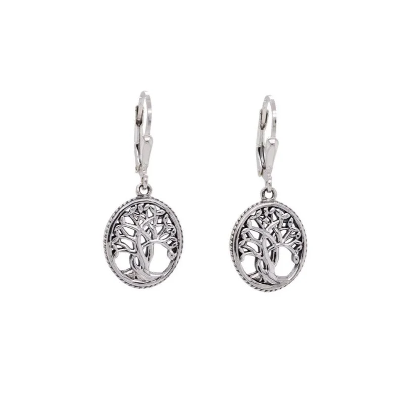 Small Sterling Silver Celtic Tree of Life Earrings