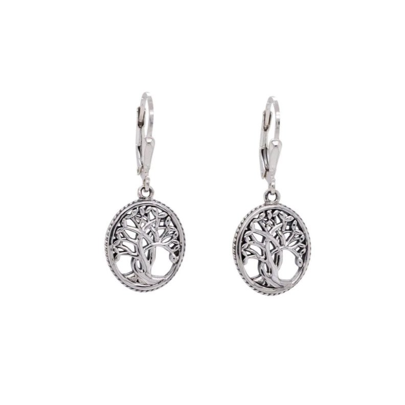 Sterling Silver Tree of Life Earrings