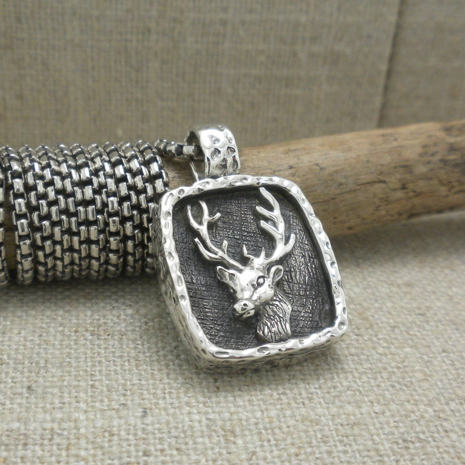 Sterling Silver Stag Pendant