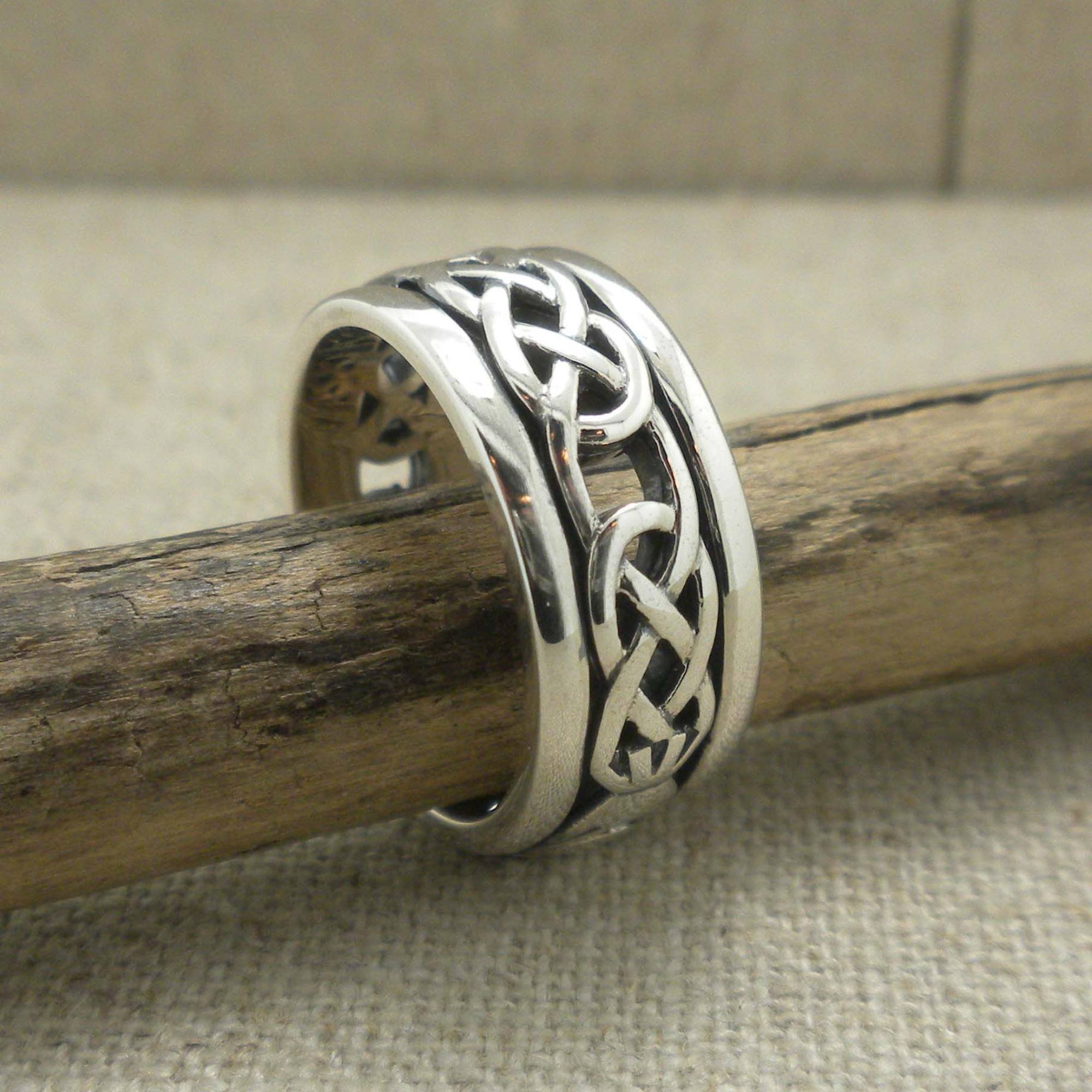 Celtic Claddagh Ring in Sterling Silver